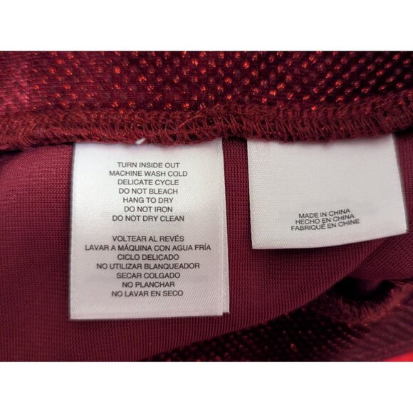 Anne Klein Red Sparkle Pencil Skirt Size L Polyester Blend Womens Elegant Wear - Picture 6 of 8